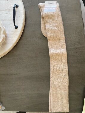 Pudus Cozy Over-the-Knee Knit Socks - Beige